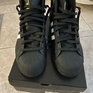 adidas Black White High-Top Sneakers